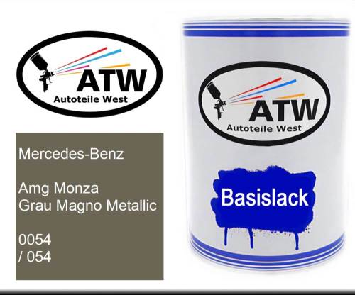 Mercedes-Benz, Amg Monza Grau Magno Metallic, 0054 / 054: 500ml Lackdose, von ATW Autoteile West.